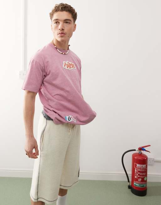Aape By A Bathing Ape skater print t-shirt in pink