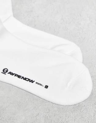 Aape By A Bathing Ape Socks In White