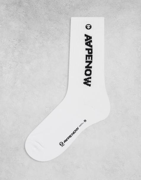 AAPE By A Bathing Ape - Sokken met logo in wit - view 1