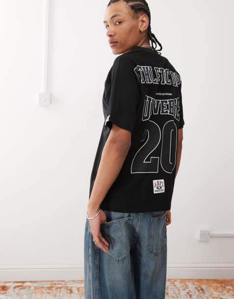 AAPE By A Bathing Ape - Sort T-shirt med sporty jersey-logo - view 1