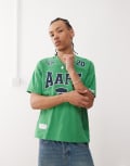 [AAPE BY A BATHING APE®] Aape by A Bathing Ape sports jersey logo t-shirt in green Chest 36 GREEN