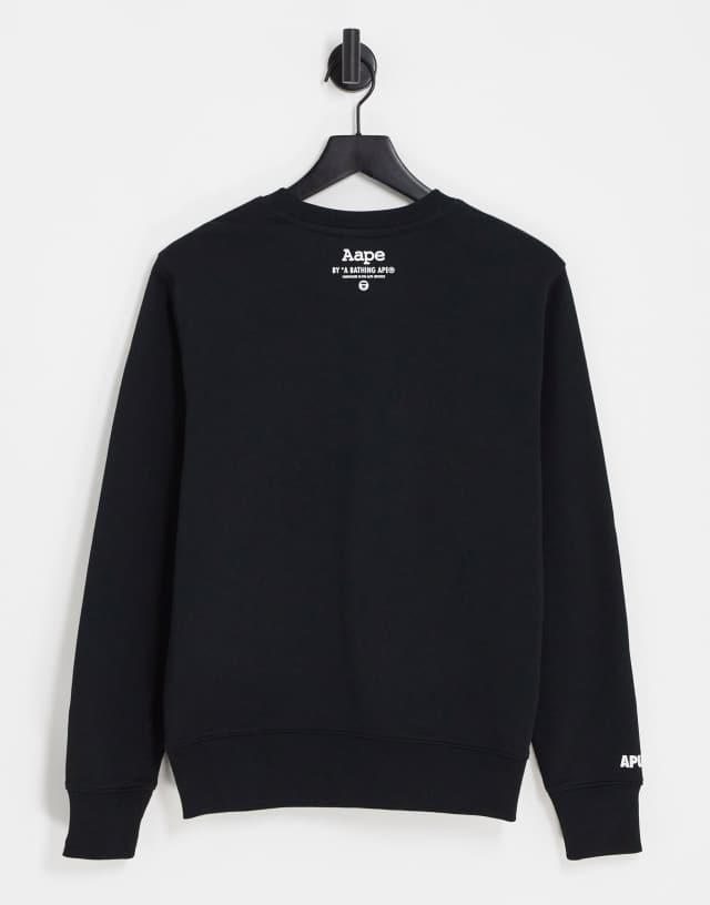 AAPE By A Bathing Ape stamp sweatshirt in black