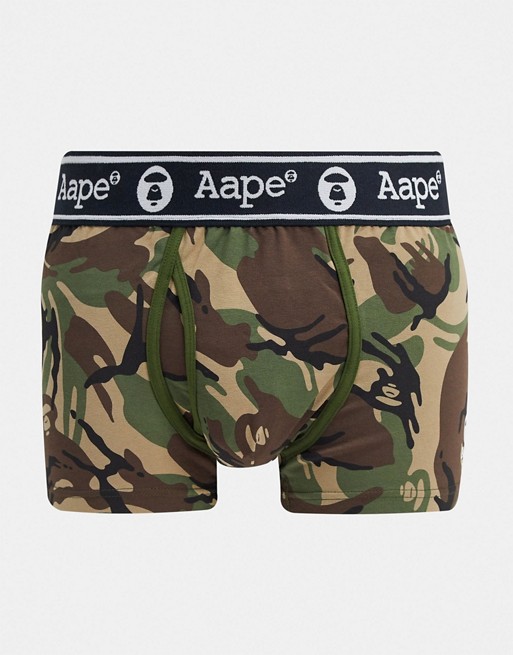 AAPE By A Bathing Ape stretch jersey boxers in green camo