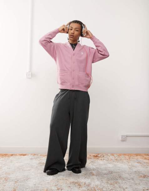 AAPE by A BATHING APE – Strickjacke in Rosa mit Logo und Knöpfen - view 1