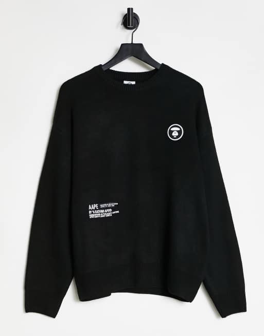 AAPE By A Bathing Ape – Strickpullover in Schwarz