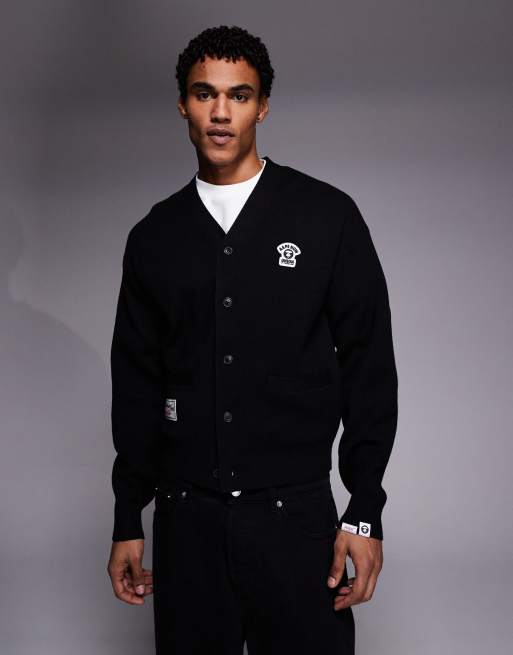 Aape by A Bathing Ape – Svart, stickad kofta med applikation baktill, 4 av 5