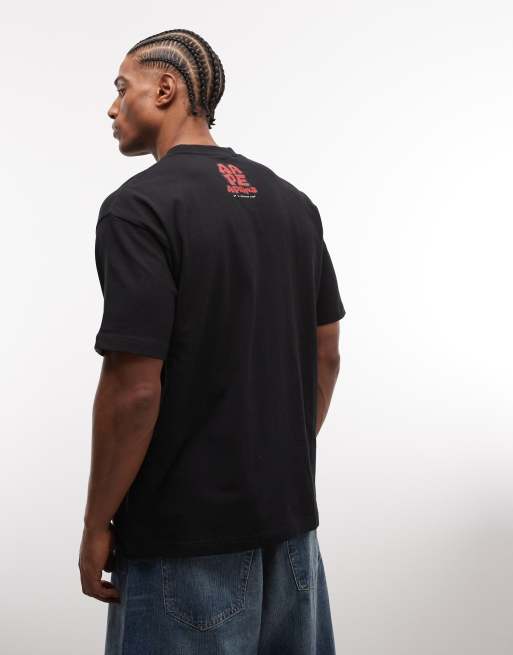 Aape by A Bathing Ape – Svart t-shirt med boxig passform och logga framtill, 5 av 5