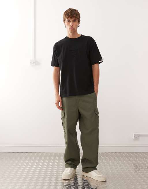 Aape by A Bathing Ape – Svart t-shirt med boxig passform, tryck och logga, 2 av 5