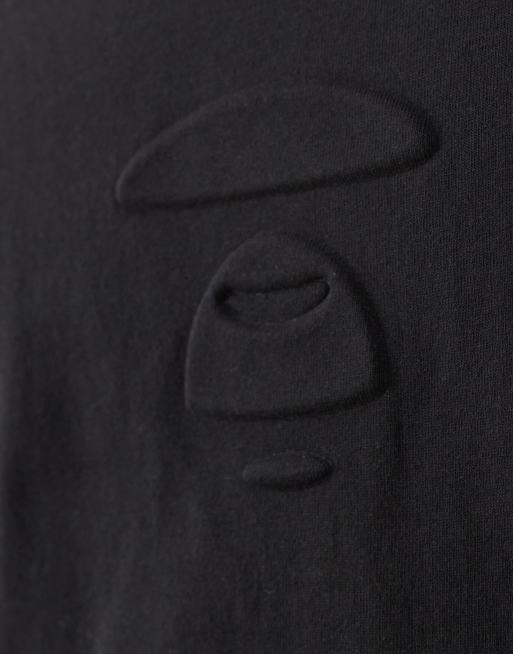 Aape by A Bathing Ape – Svart t-shirt med boxig passform, tryck och logga, 5 av 5