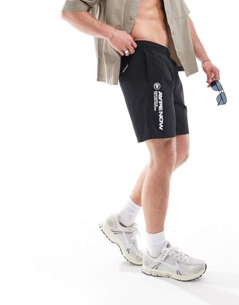 Aape By A Bathing Ape® – Svarta badshorts med logga - view 1