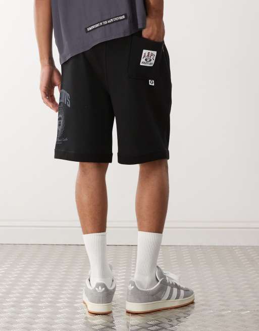 Aape By A Bathing Ape® – Svarta sweatshorts med logga , 3 av 5