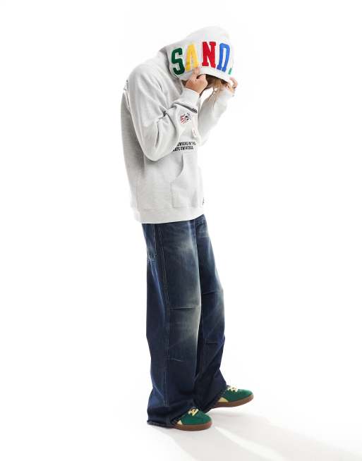 Aape By A Bathing Ape - Sweat à capuche style universitaire - Gris
