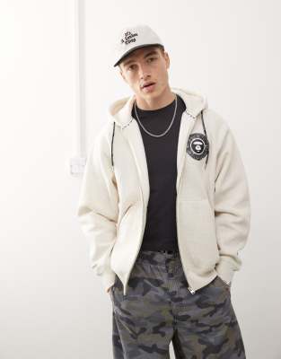 Sweat  capuche zipp  logo - Beige - Aape By A Bathing Ape - Modalova
