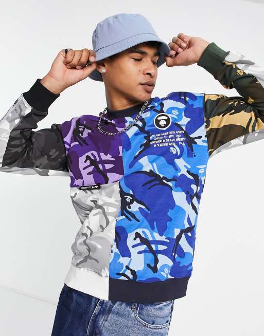 AAPE By A Bathing Ape - Sweat motif camouflage - Multicolore