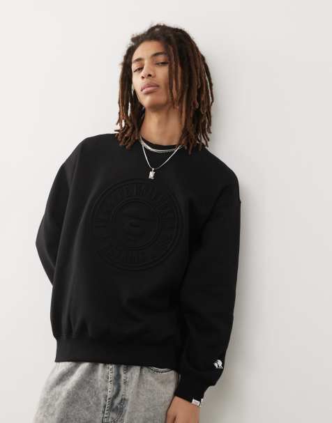 AAPE By A Bathing Ape – Sweatshirt in Schwarz mit geprägtem Logo - view 1