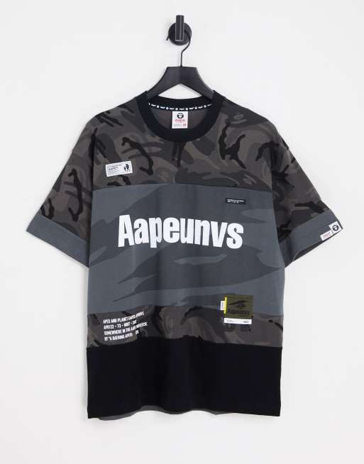 AAPE by A Bathing Ape - Sweatshirt met camouflageprint in zwart en multi