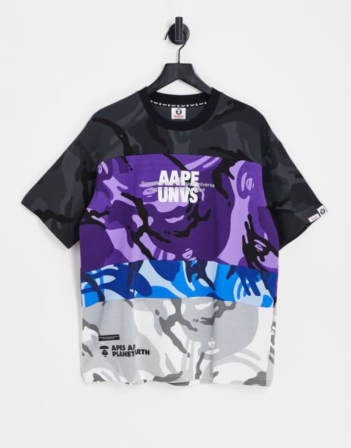 AAPE by A Bathing Ape - Sweatshirt met camouflageprint in zwart en multi