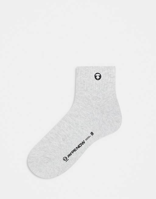 AAPE by a Bathing Ape – Szare skarpetki z logo