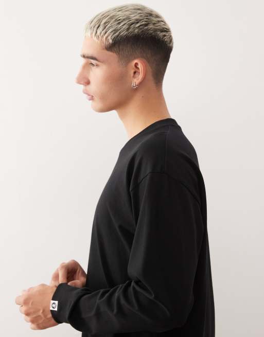 Aape By A Bathing Ape - T-shirt à manches longues coupe carrée - Noir, 4 de 5