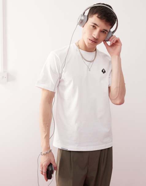 Aape By A Bathing Ape - T-shirt bianca con logo di picche - view 1
