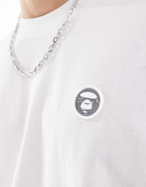 Aape By A Bathing Ape - T-shirt coupe carrée à manches courtes - Blanc, 4 de 4