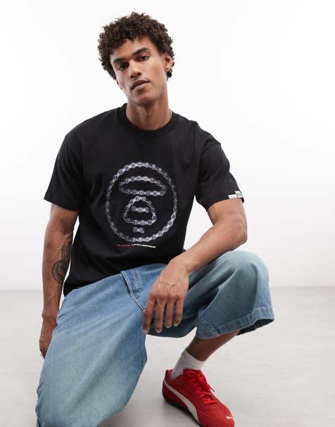 Aape by A Bathing Ape t-shirt i svart med kedjelogga-tryck - view 1