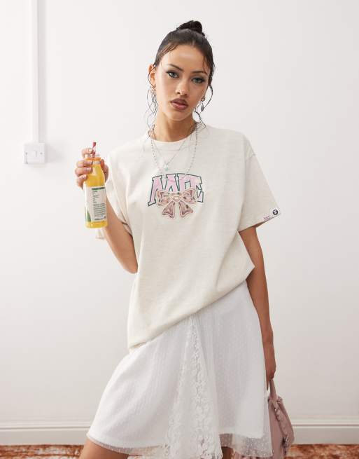 AAPE by A BATHING APE – T-Shirt in Elfenbeinweiß mit Logo, 3 von 4