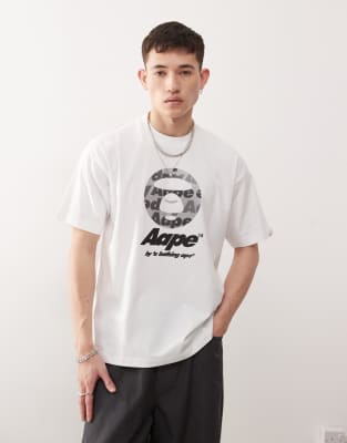 AAPE BY A BATHING APE® – T-Shirt in Weiß mit Logo - view 1