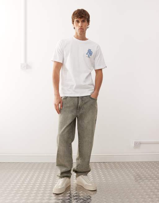 Aape by A Bathing Ape t-shirt in white with chest and back logo prints