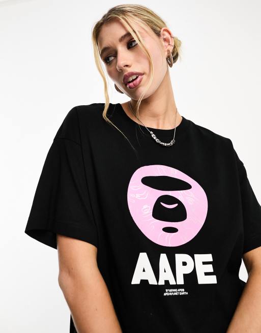 AAPE By A Bathing Ape - T-shirt met logo in zwart, 2 van 4