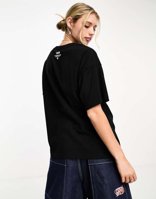 AAPE By A Bathing Ape - T-shirt met logo in zwart, 3 van 4