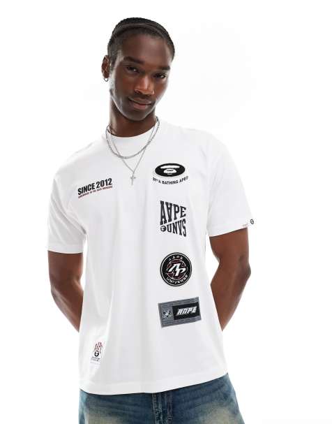 Aape By A Bathing Ape - T-shirt met logo's en prints in wit - view 1