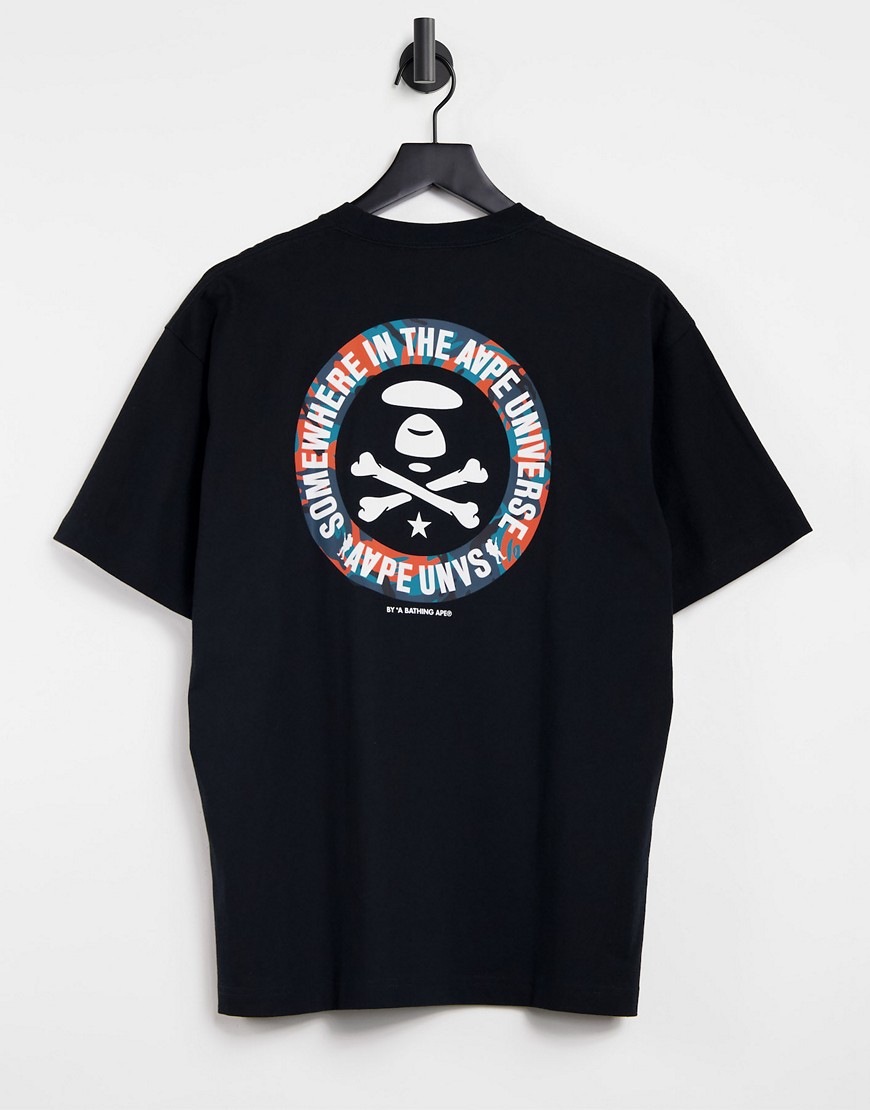AAPE By A Bathing Ape - T-shirt met print op de rug in zwart