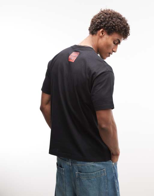 Aape by A Bathing Ape T-shirt nera con stampa logo, 4 di 5