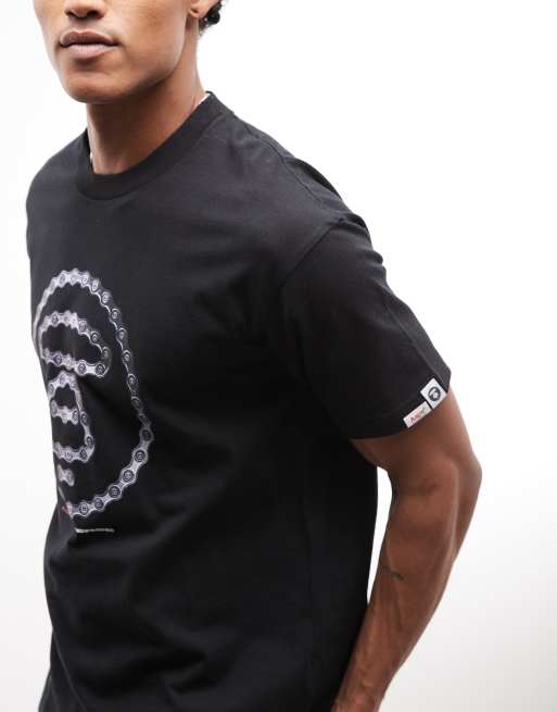 Aape by A Bathing Ape T-shirt nera con stampa logo, 5 di 5