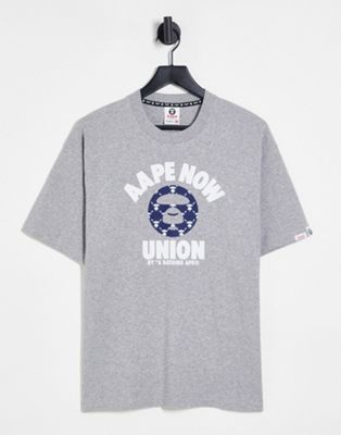 Aape By A Bathing Ape college t-shirt in grey - ASOS Price Checker