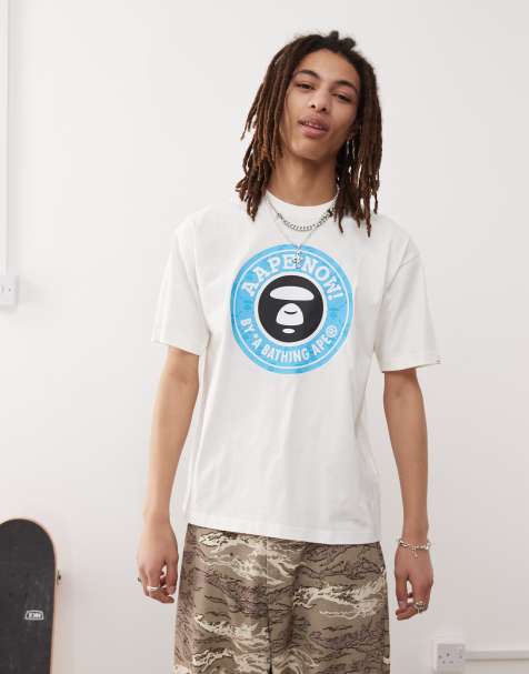 Aape by A Bathing Ape t-shirt with logo print in off white - view 1
