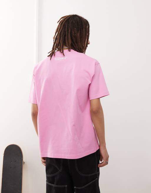 Aape by A Bathing Ape t-shirt with logo print in pink | ASOS