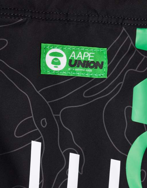 Aape by A Bathing Ape – Tasche in Schwarz mit Kordelzug und Logo , 3 von 4