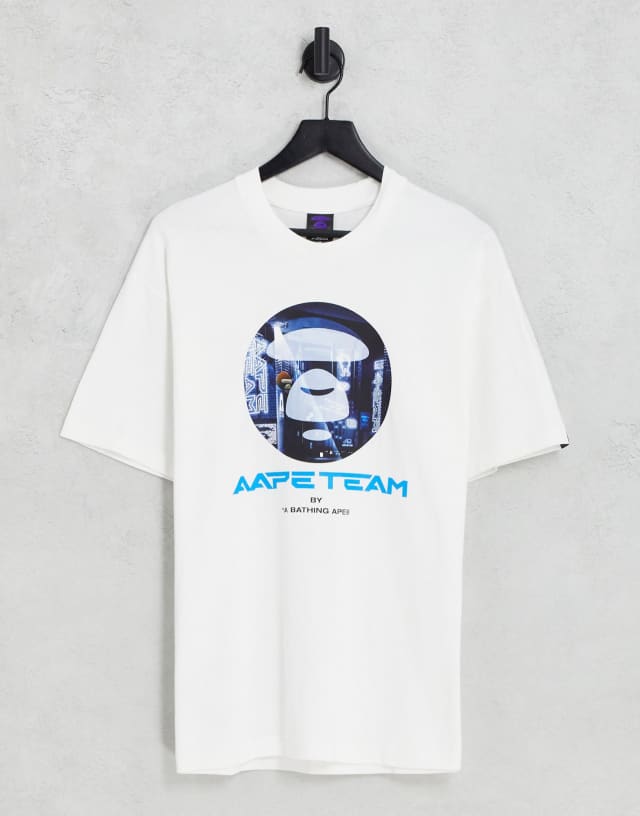 AAPE By A Bathing Ape team t-shirt in white