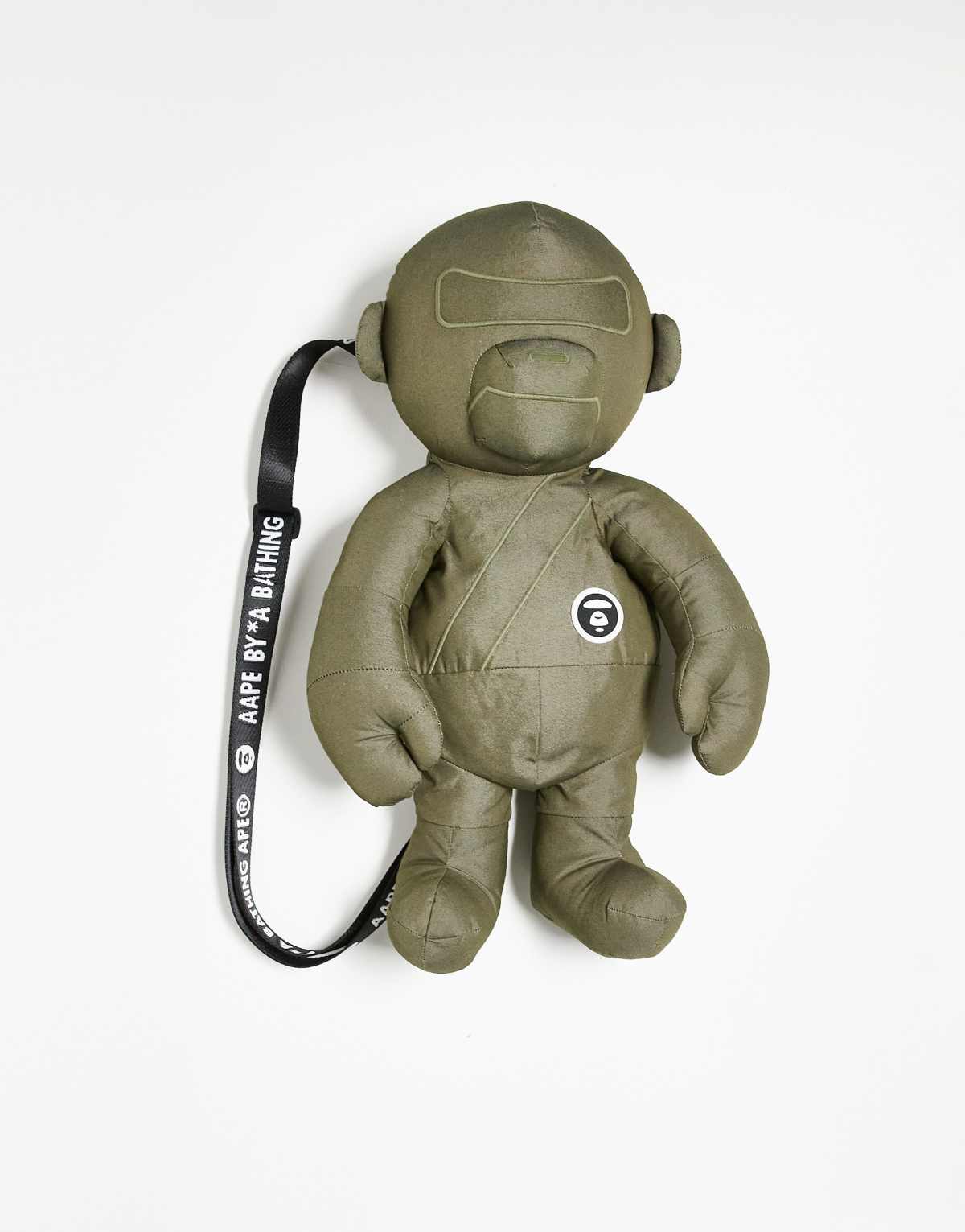 Aape By A Bathing Ape teddy bear back pack in dark khaki