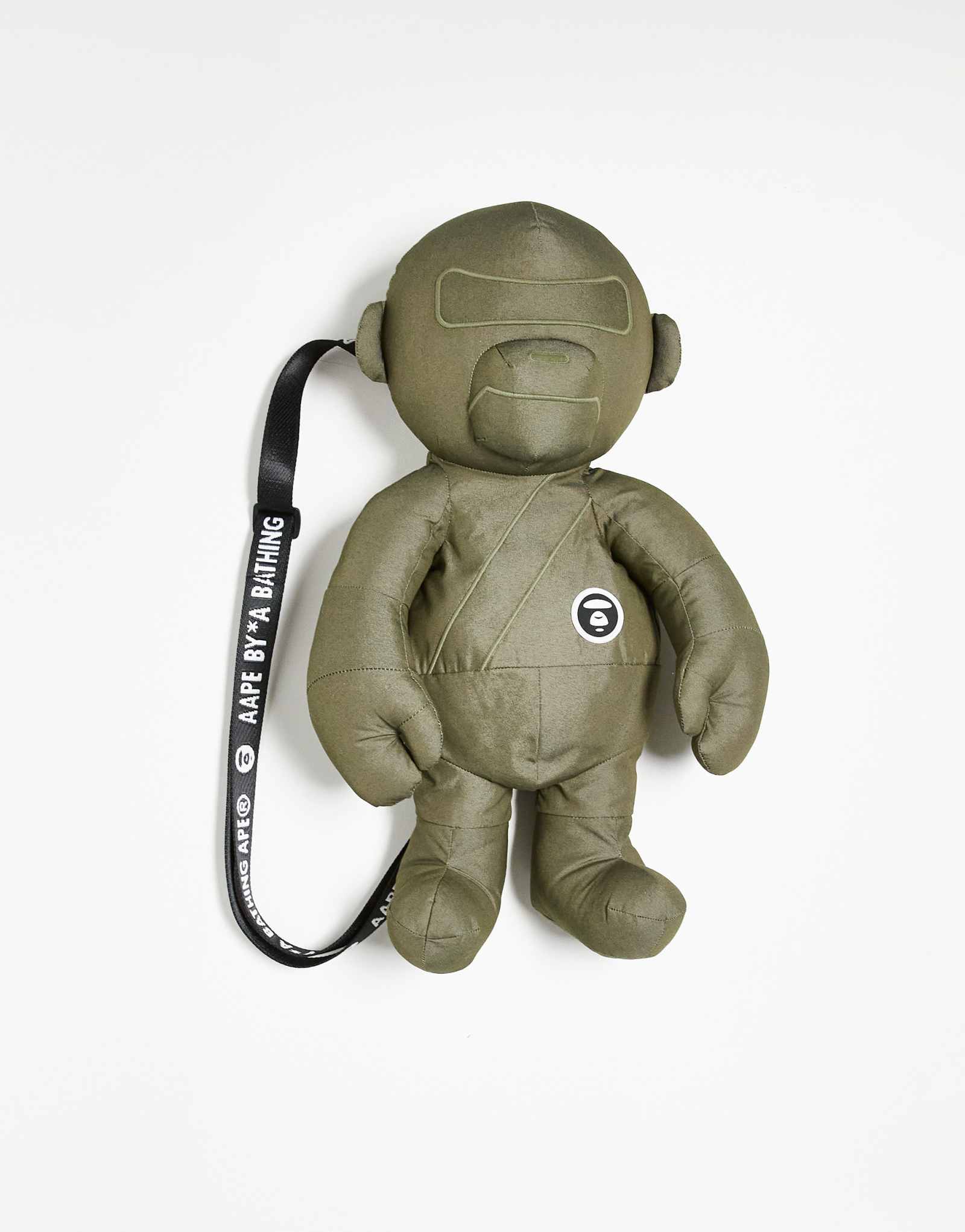 Рюкзак с плюшевым мишкой Aape By A Bathing Ape темно-зеленого цвета хаки