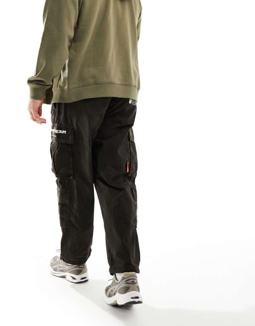 Aape By A Bathing Ape tie dye cargos in brown ASOS