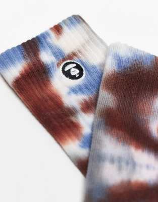 Aape By A Bathing Ape Tie Dye Socks In Multi
