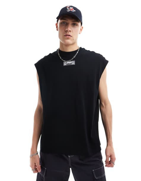 AAPE BY A BATHING APE - Top senza maniche ampio nero - view 1