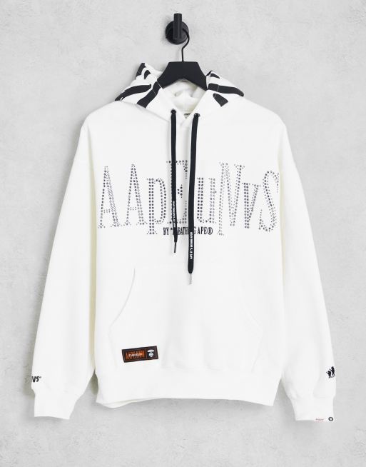 AAPE by A Bathing Ape Universe oversized hoodie in off white