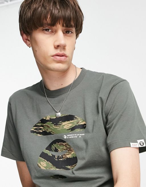 AAPE by A Bathing Ape Urban Army T-shirt in green