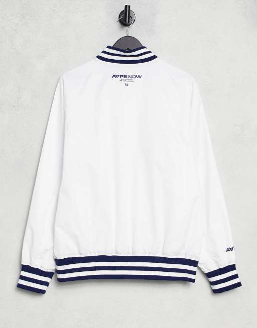 Aape By A Bathing Ape varsity jacket in white