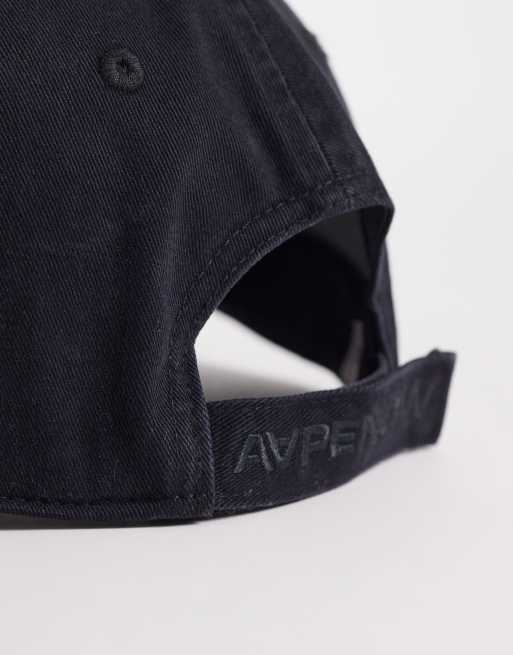 Aape by A Bathing Ape - Vasket sort baseball-kasket med logo, 2 af 3