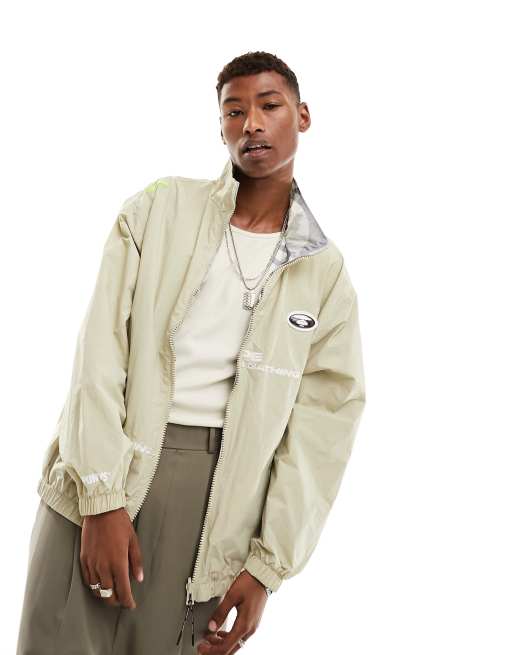 AAPE by A BATHING APE Veste de survetement reversible coupe oversize style skate Beige ASOS